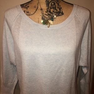 Powder Blue Lightweight 3/4 Sleeve Sweater